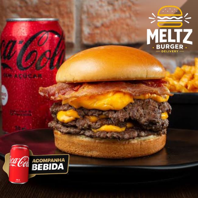 2X COMBO - Crispy Bacon em dobro + 2X Coca-Cola +2X Fritas